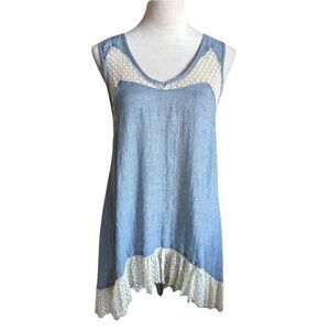 Altar'd State Blue and Cream Lace Dress or Swim 👙 Coverup